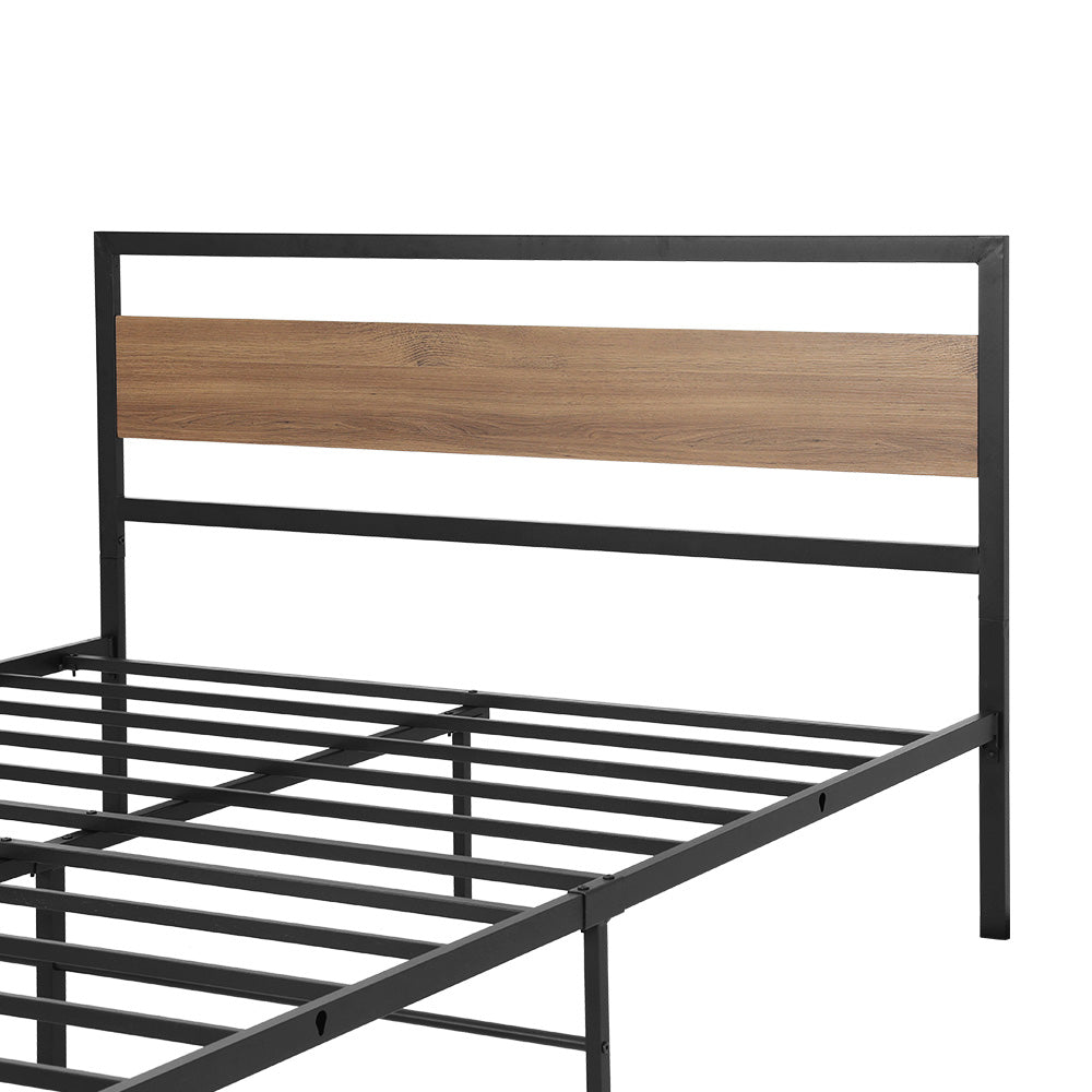 Drew Double Bed Frame - Black Metal