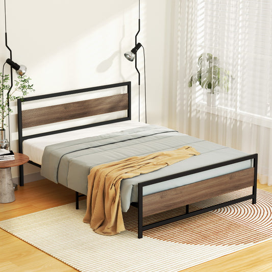 Drew Double Bed Frame - Black Metal