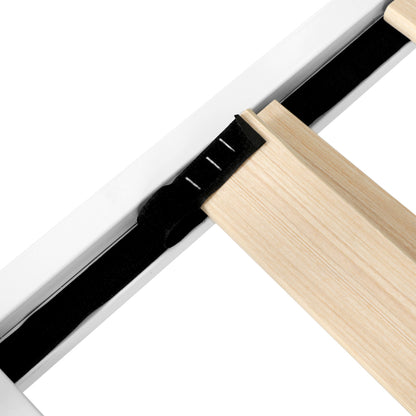 Groa Double Bed Frame - White Metal