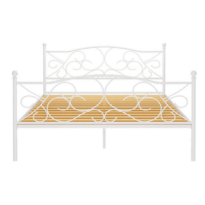 Groa Queen Bed Frame - White Metal