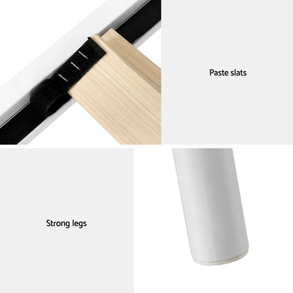 Groa Single Bed Frame - White Metal