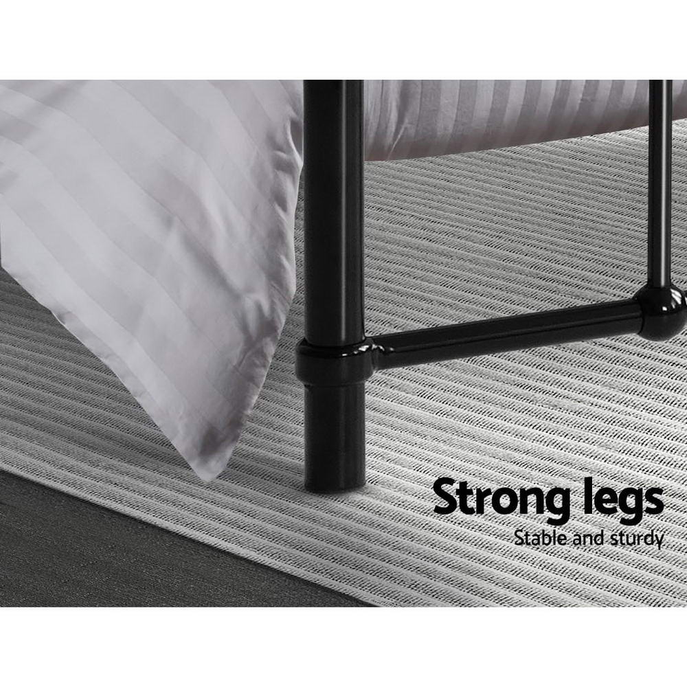 Leo Queen Bed Frame - Black Metal