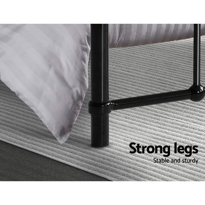 Leo Queen Bed Frame - Black Metal