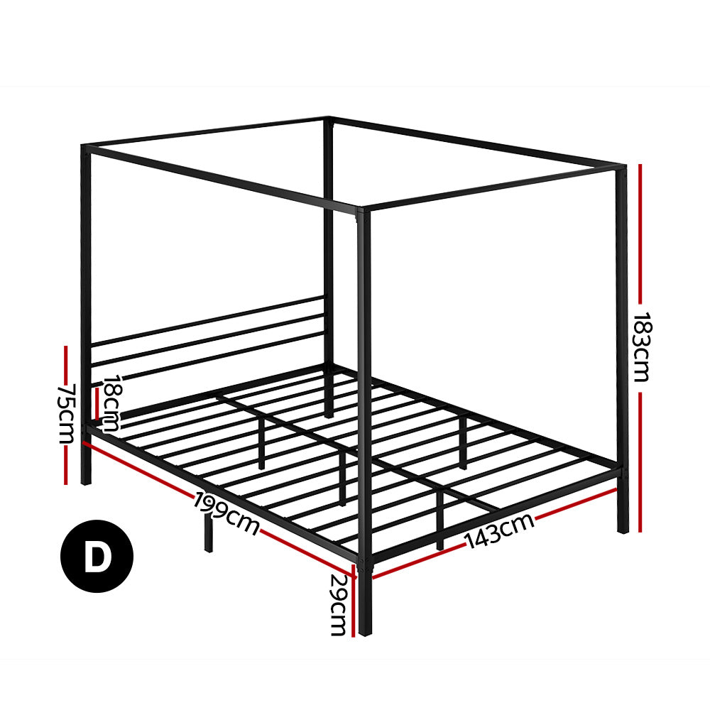 Pochy Double Bed Frame - Four Poster