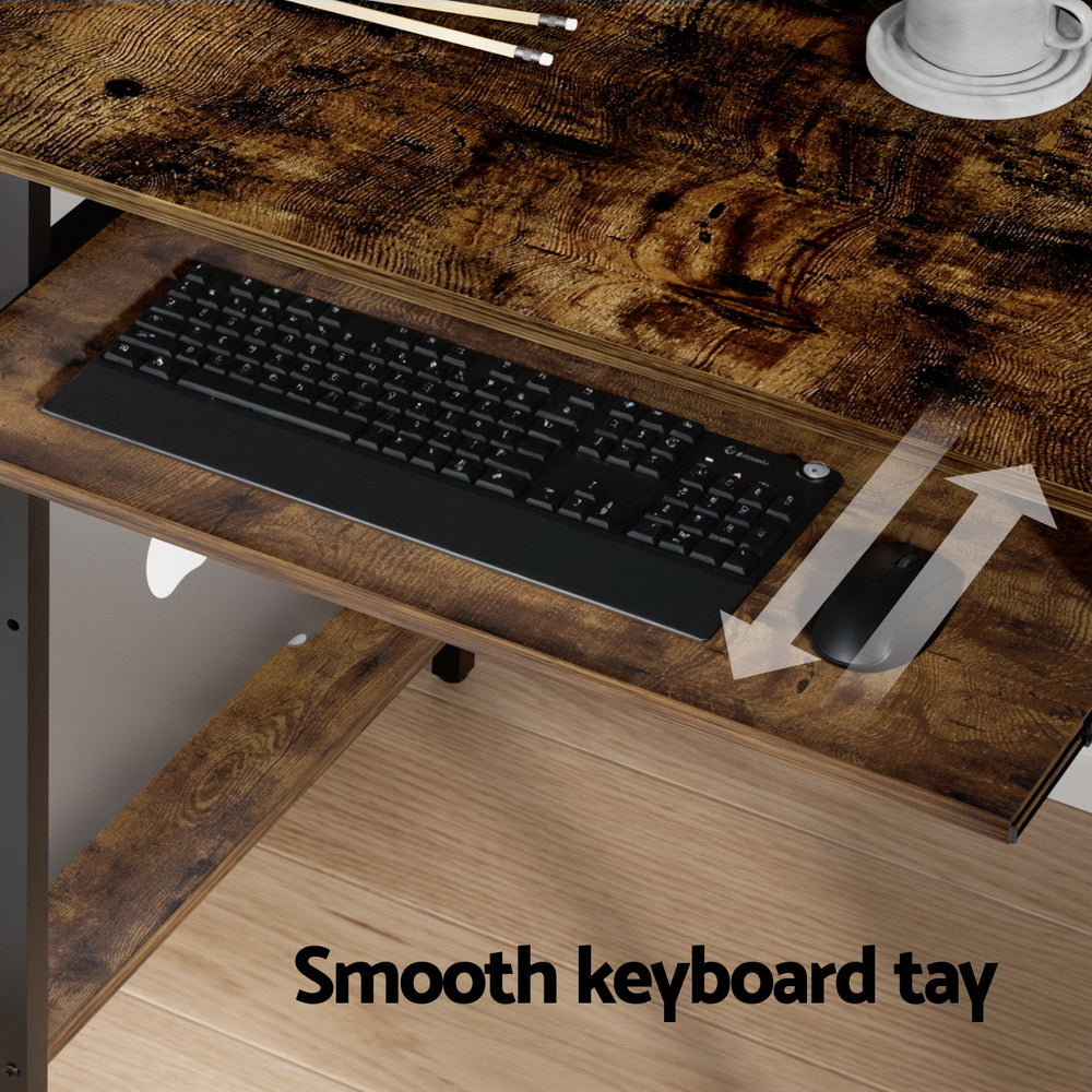 Computer Desk Home Office Open Shelf 120CM - Brown