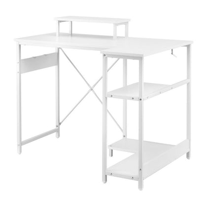 Computer Desk L-Shape Home Office Study 100CM - White