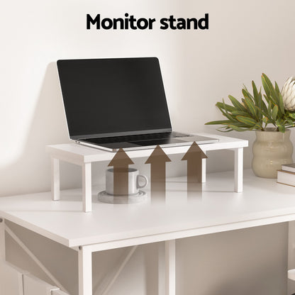 Computer Desk L-Shape Home Office Study 100CM - White