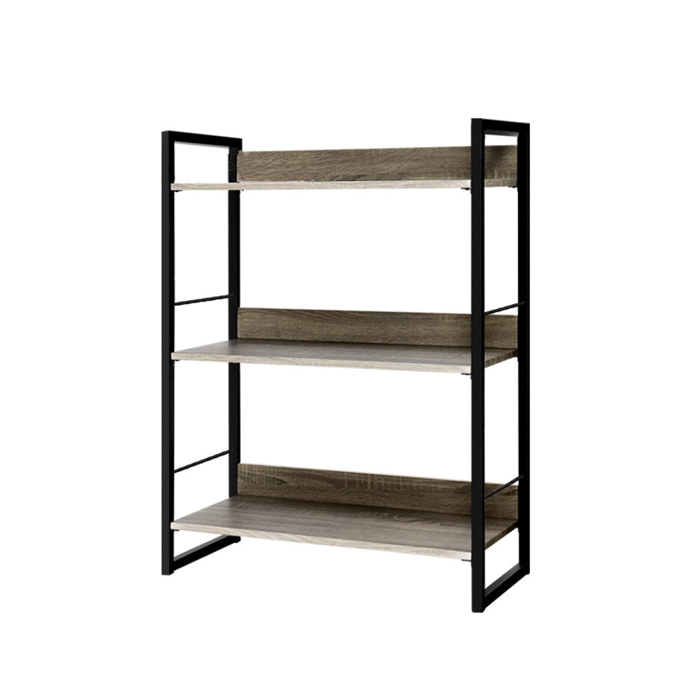 Noe Bookshelf 3 Tiers - Black and Oak
