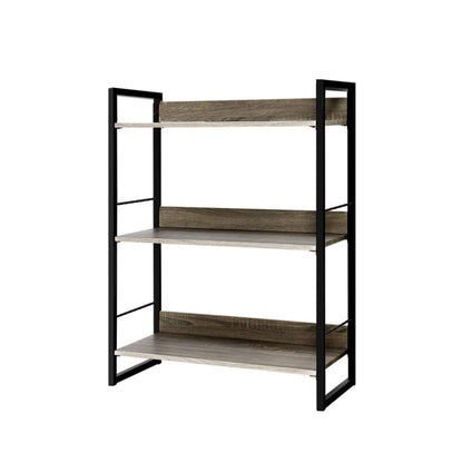 Noe Bookshelf 3 Tiers - Black and Oak