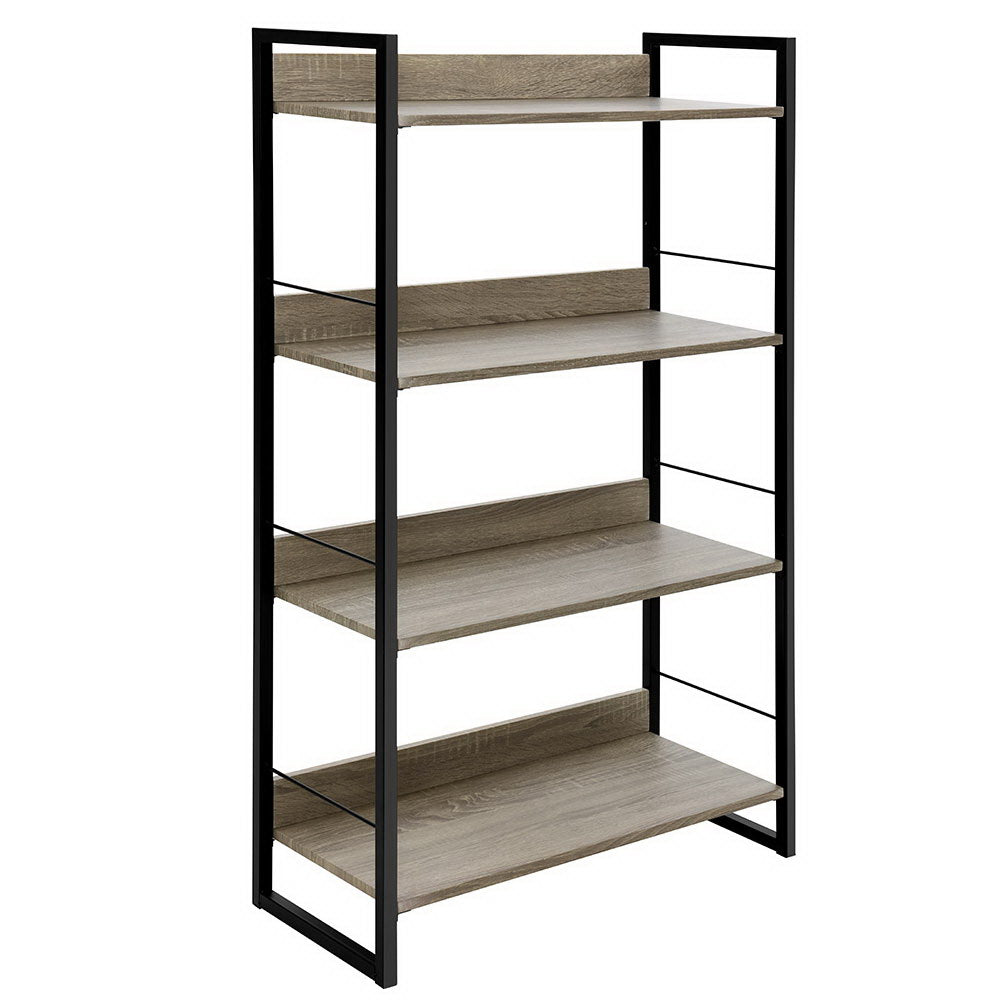 Noe Bookshelf 4 Tiers - Black and Oak