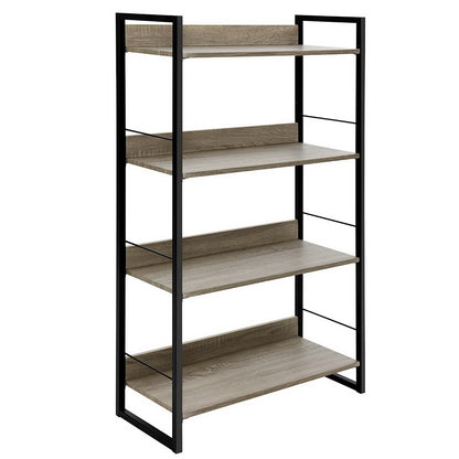 Noe Bookshelf 4 Tiers - Black and Oak