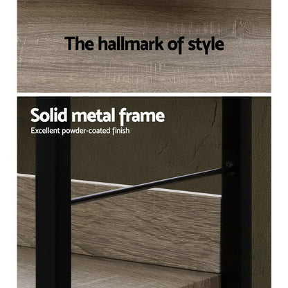 Noe Bookshelf 4 Tiers - Black and Oak