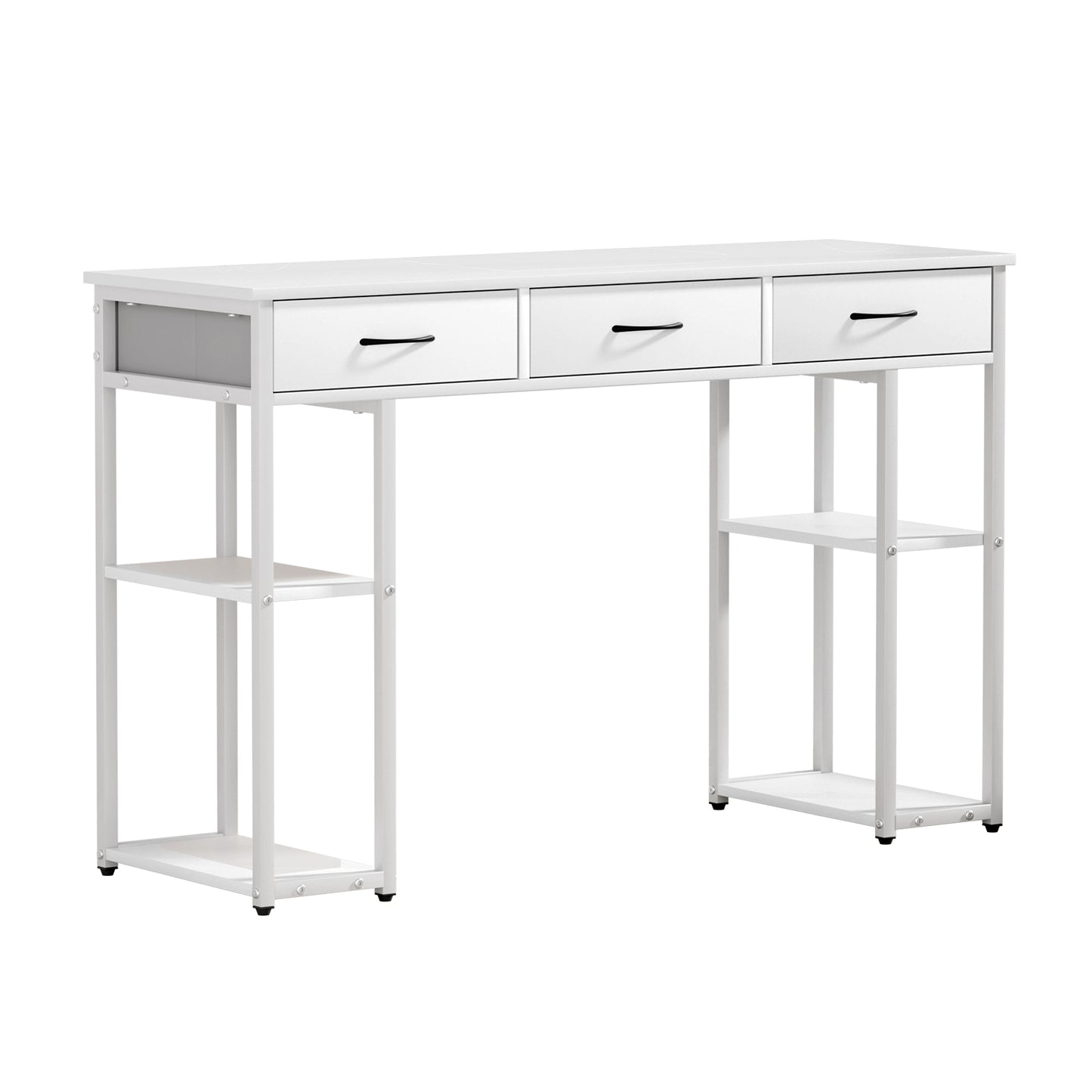 Computer Desk Drawer Shelves Study Table 120CM - White
