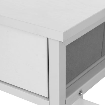 Computer Desk Drawer Shelves Study Table 120CM - White