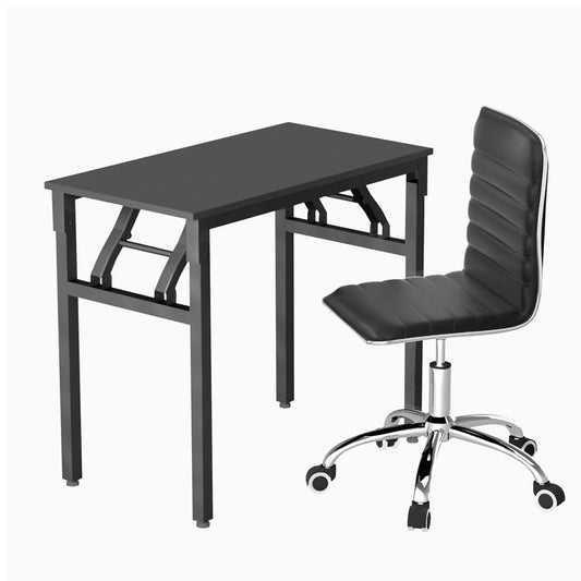 Computer Desk Office Chair Set - Black