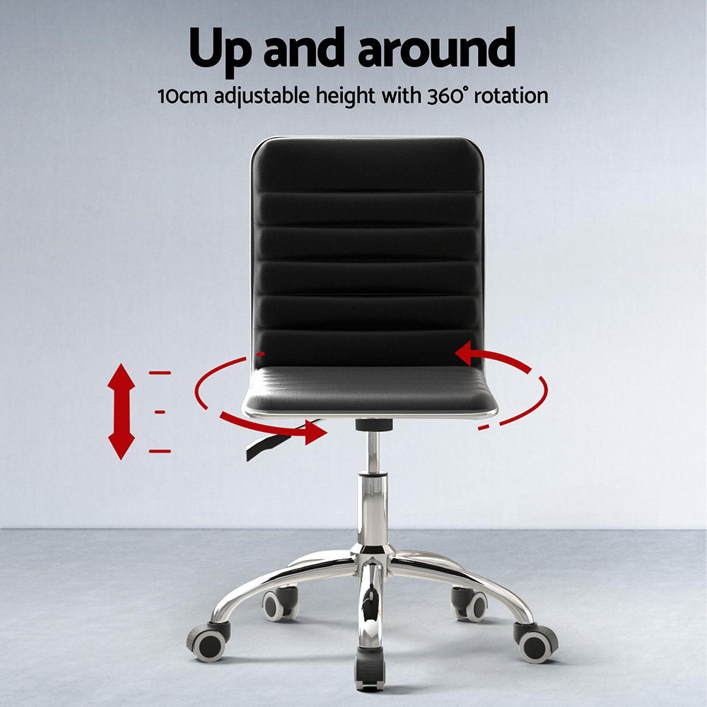 Computer Desk Office Chair Set - Black