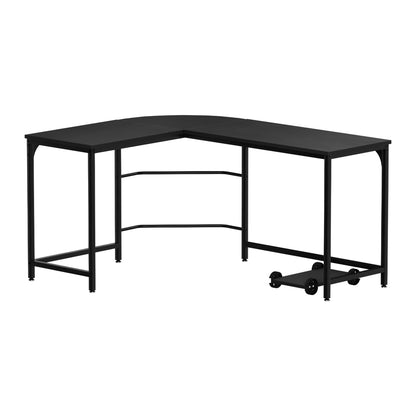 Computer Desk L-Shape CPU Stand 147CM -  Black
