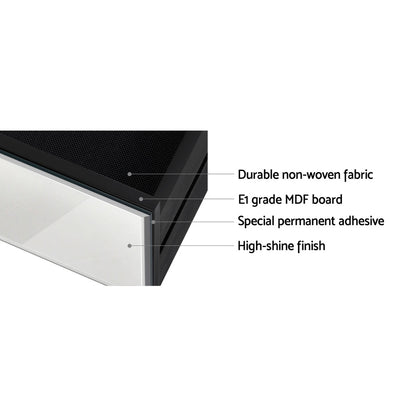 Presia Set of 2 Bedside Table 3 Drawers Mirrored Glass