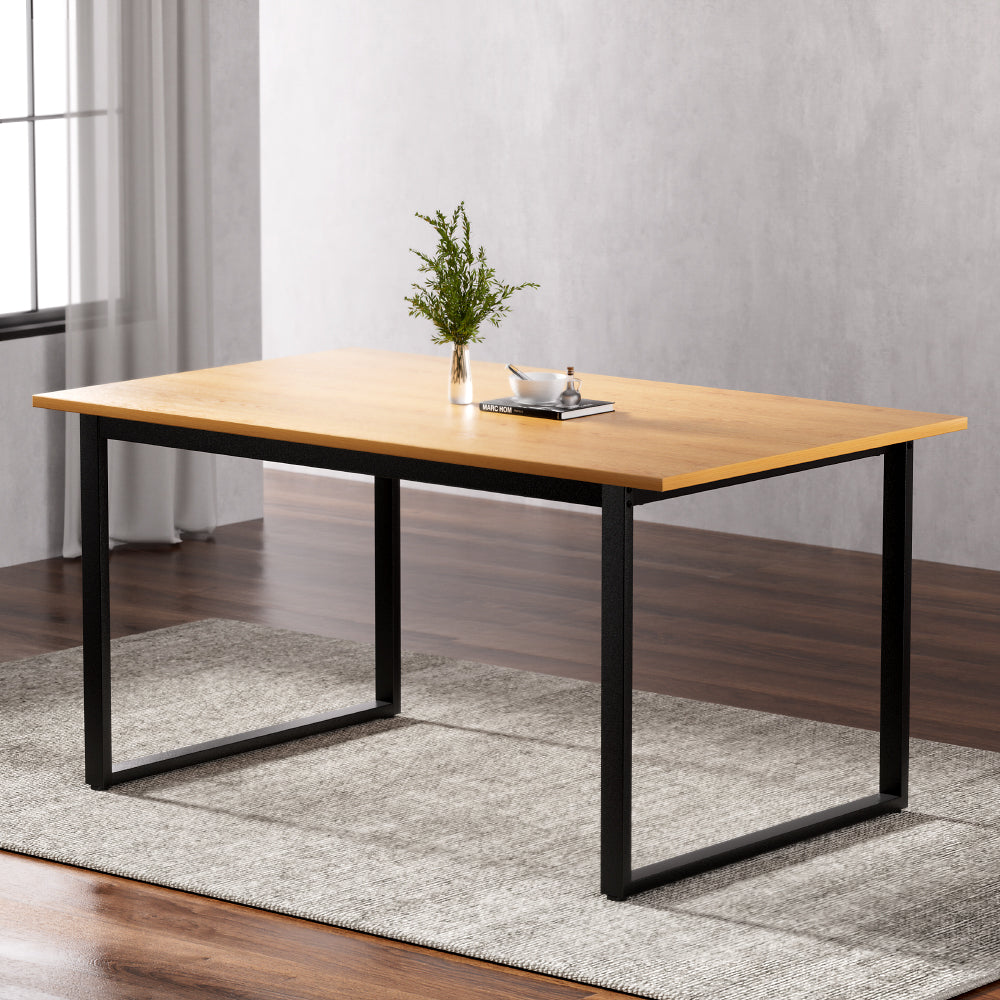 Eli 6-Seater Dining Table Rectangular 150CM - Pine & Black
