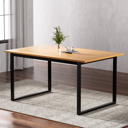 Eli 6-Seater Dining Table Rectangular 150CM - Pine & Black