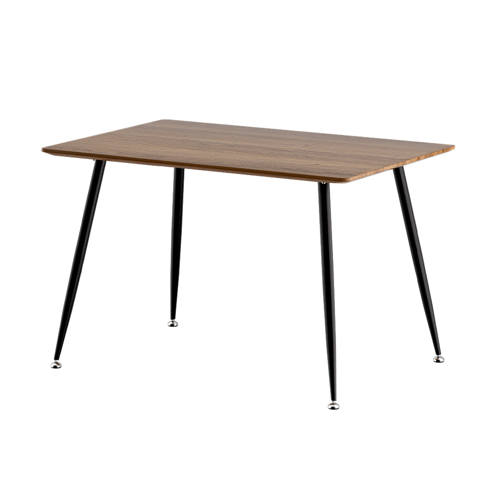 Caleb 4-Seater Dining Table 120CM - Pine & Black