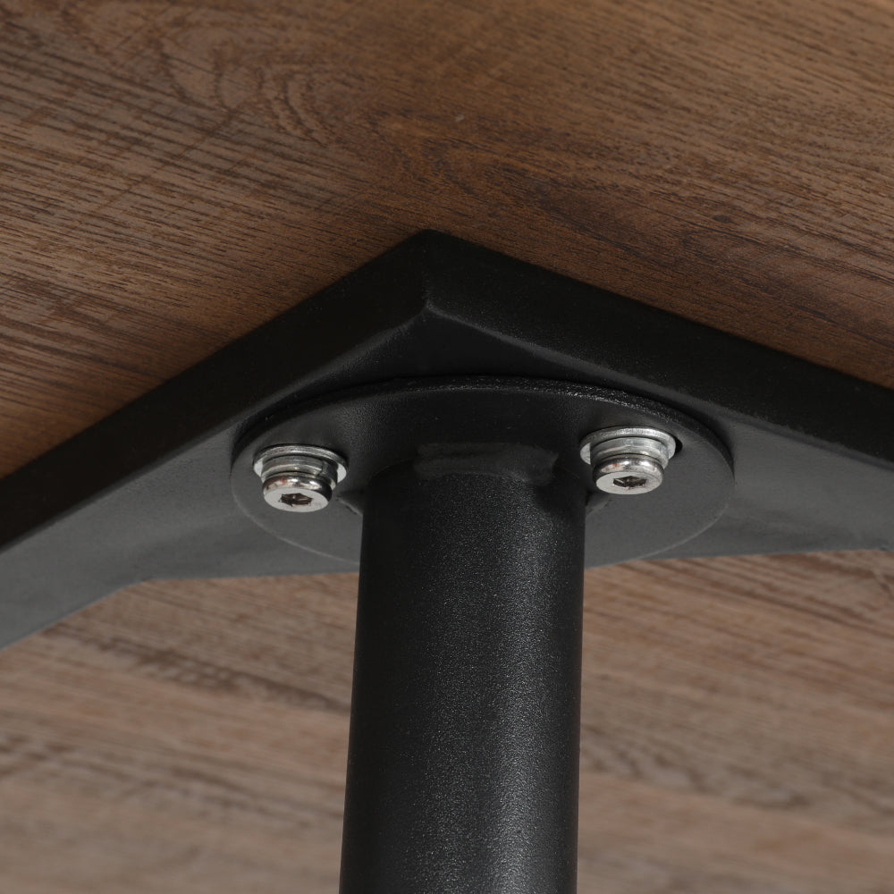 Caleb 4-Seater Dining Table 120CM - Pine & Black