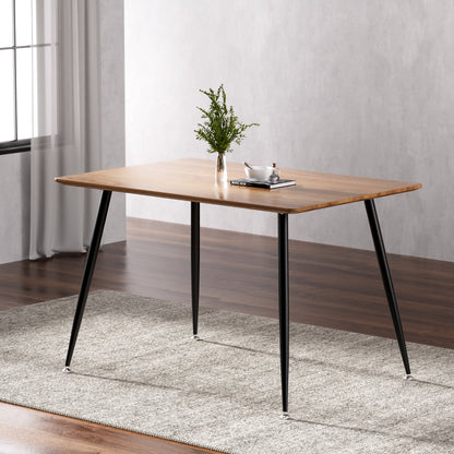 Caleb 4-Seater Dining Table 120CM - Pine & Black
