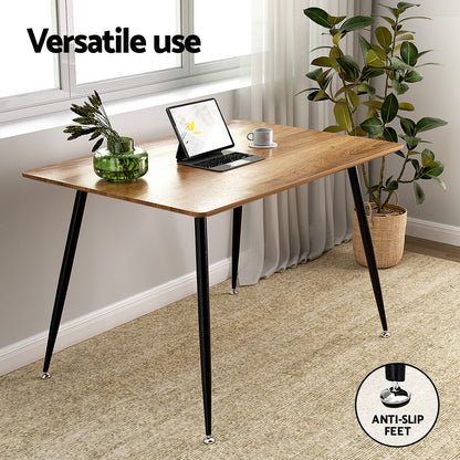 Caleb 4-Seater Dining Table 120CM - Pine & Black