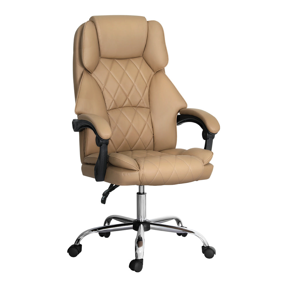 Camelon Executive Office Chair Leather Recliner - Espresso