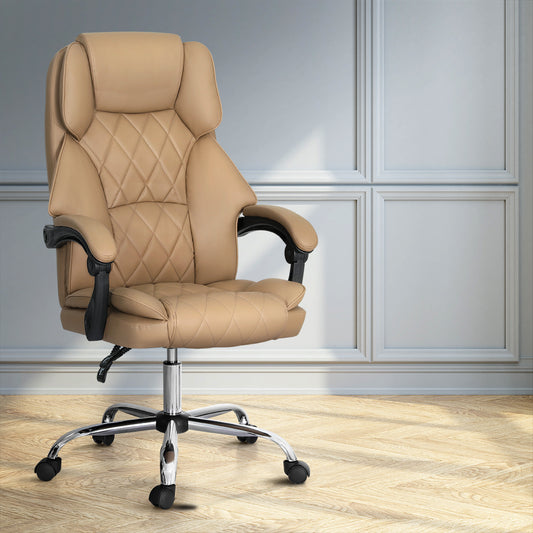 Camelon Executive Office Chair Leather Recliner - Espresso