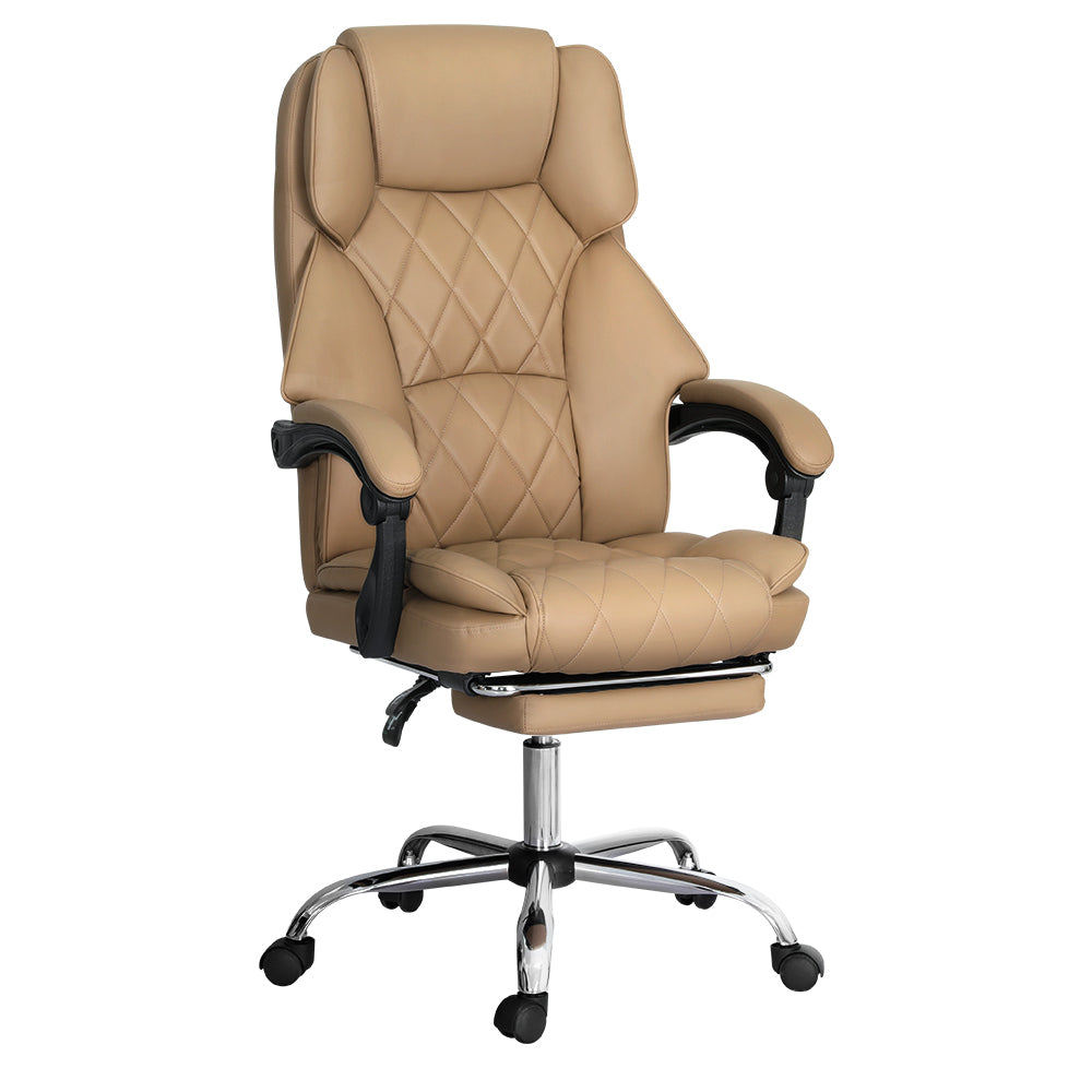 Flexi Executive Office Chair Leather Footrest - Espresso
