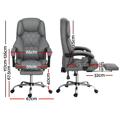 Executive Office Chair Footrest - Grey
