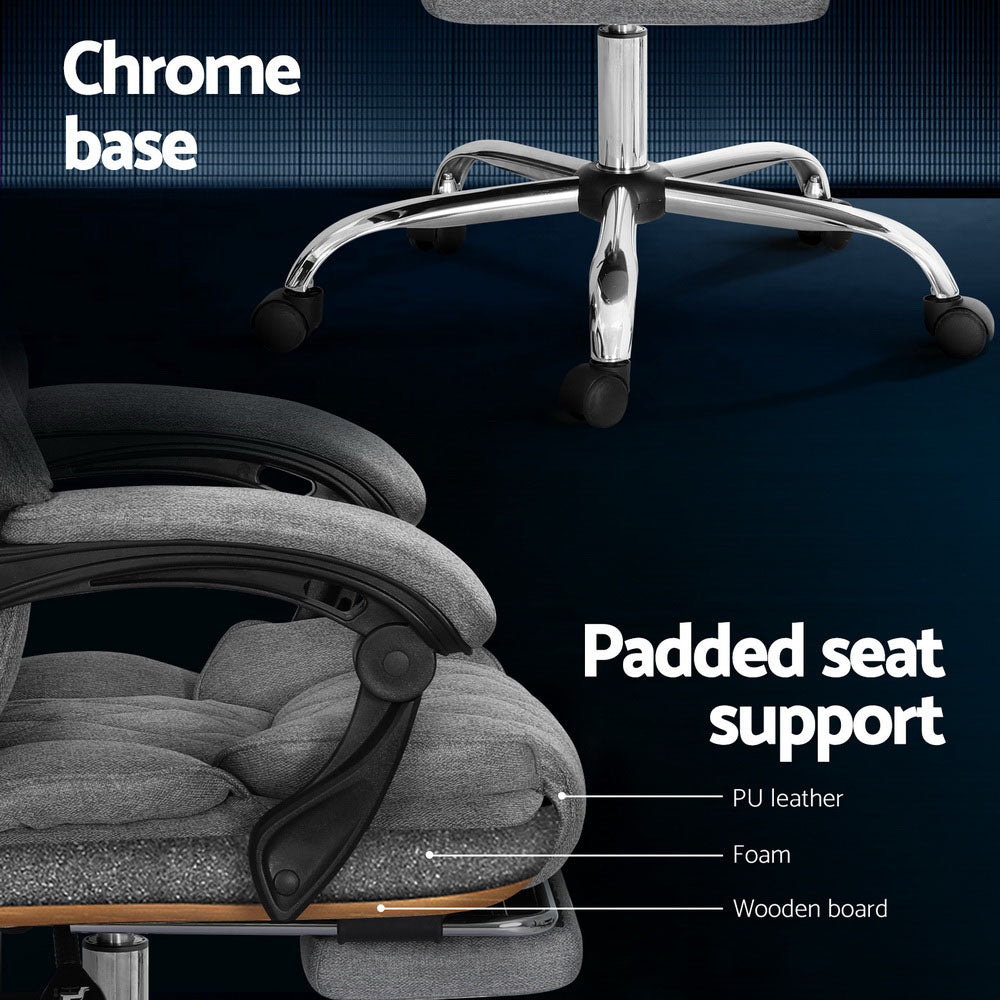 Executive Office Chair Footrest - Grey