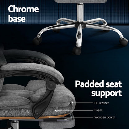 Executive Office Chair Footrest - Grey