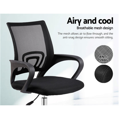 Cody Mesh Office Chair Mid Back - Black