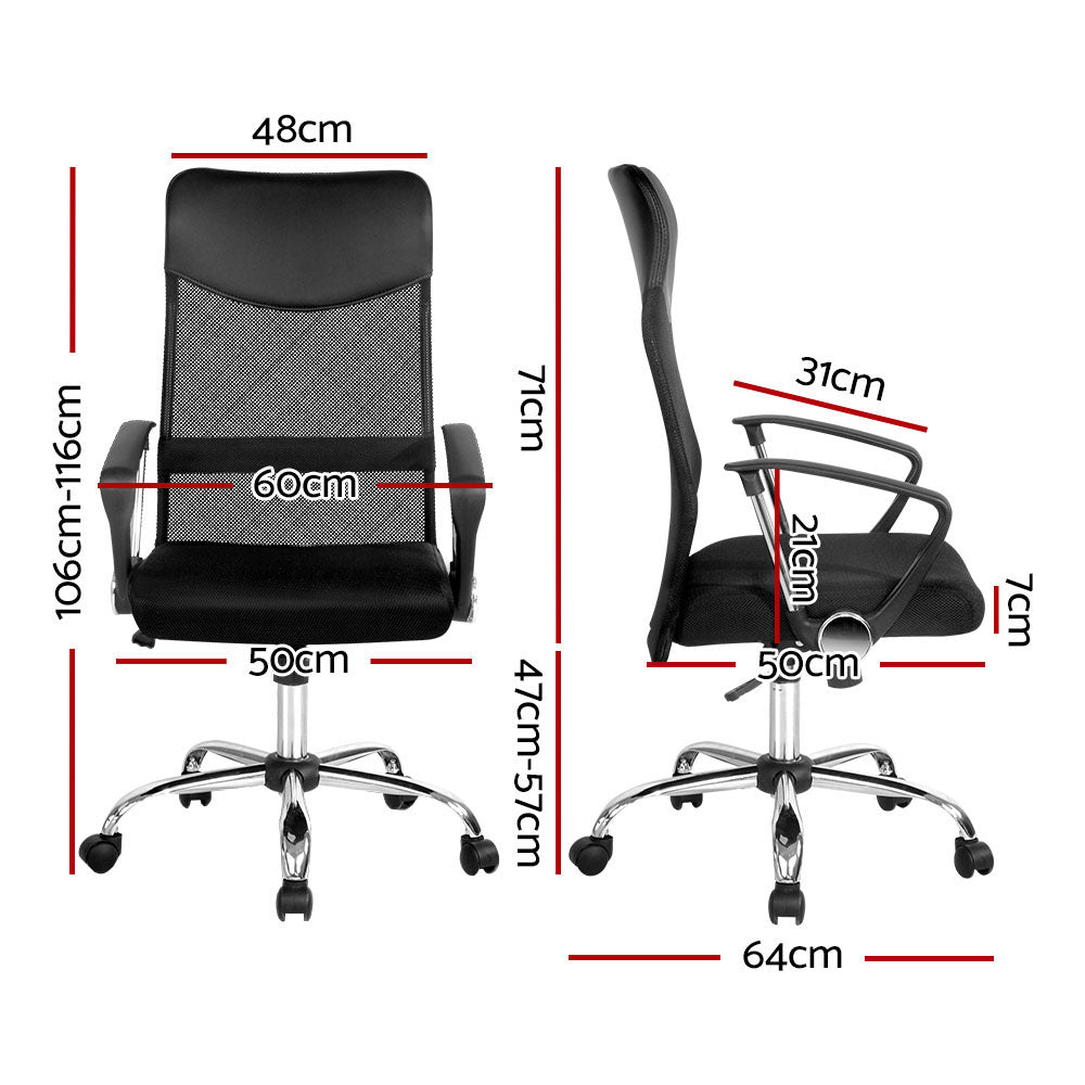 Mesh Office Chair High Back - Black
