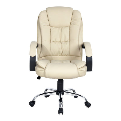Rainier Executive Office Chair Leather Tilt - Beige
