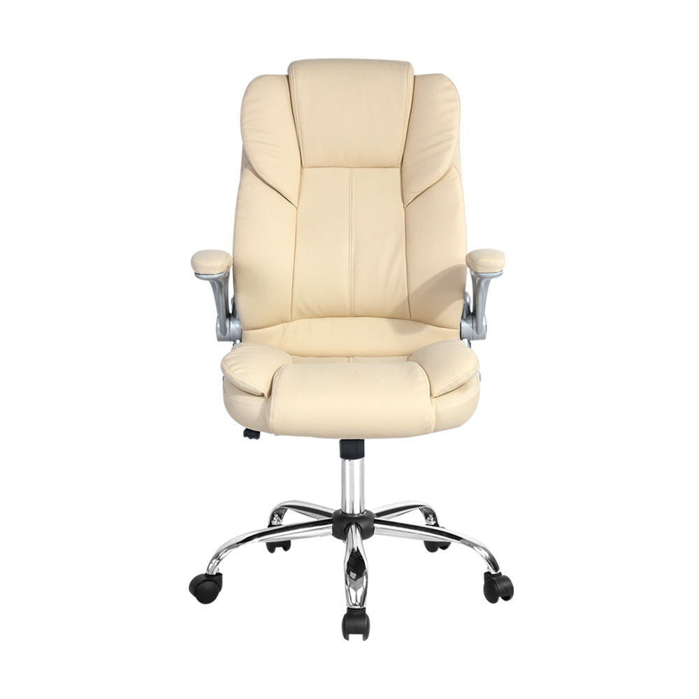 Kea Executive Office Chair Leather Tilt - Beige