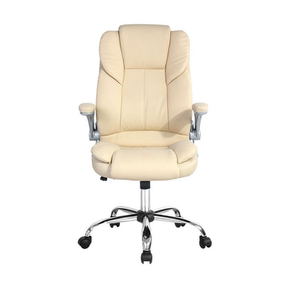 Kea Executive Office Chair Leather Tilt - Beige
