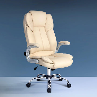 Kea Executive Office Chair Leather Tilt - Beige