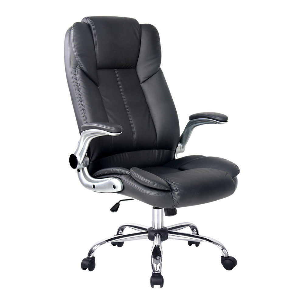 Kea Executive Office Chair Leather Tilt - Black