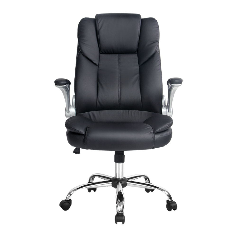 Kea Executive Office Chair Leather Tilt - Black