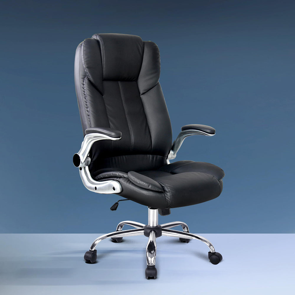 Kea Executive Office Chair Leather Tilt - Black