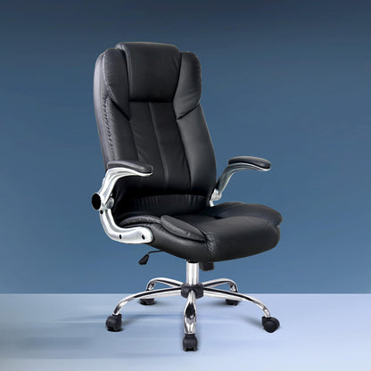 Kea Executive Office Chair Leather Tilt - Black