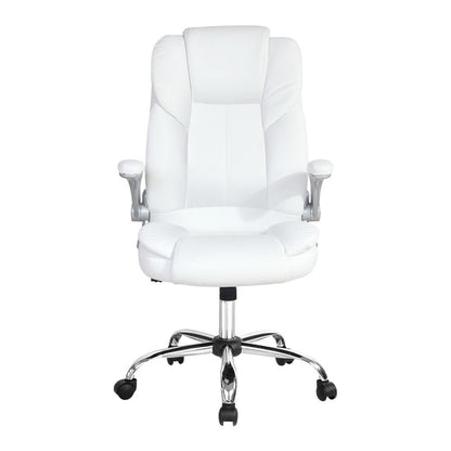 Kea Executive Office Chair Leather Tilt - White