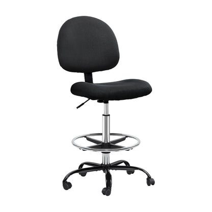 Office Chair Drafting Stool Fabric Chair - Black