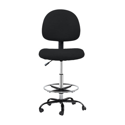 Office Chair Drafting Stool Fabric Chair - Black