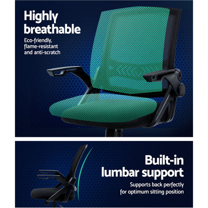 Office Chair Drafting Stool Mesh Chair - Black