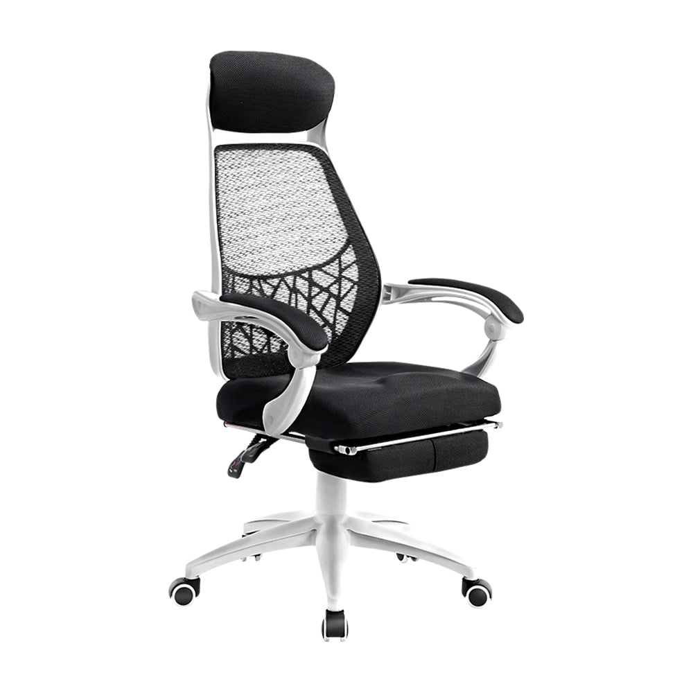 Mosaic Mesh Office Chair Recliner - Black & White