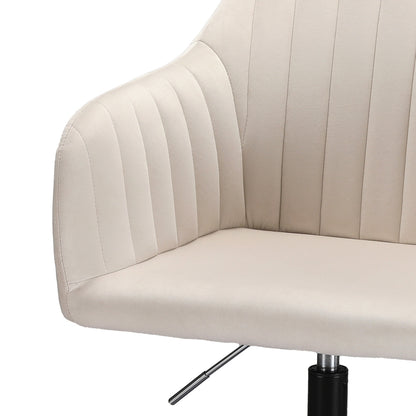 Office Chair Velvet Seat - Cream